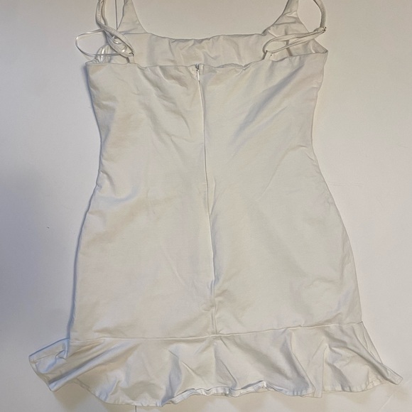 Princess Polly Kiribati White Ruffle Mini Dress 10 - Picture 3 of 7